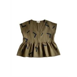 NEW JOOLEE women's sleeveless linen top in greenish olive